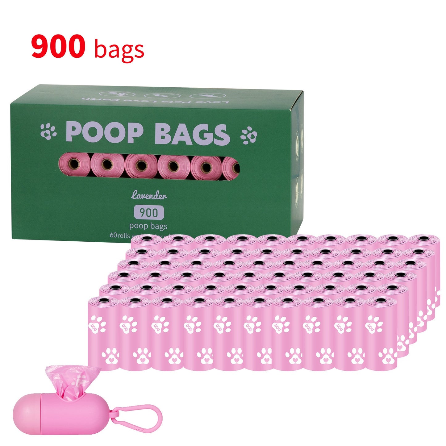 EPI Biodegradable Dog Waste Bags with Handles – Easy‑Tie, Leak‑Resistant