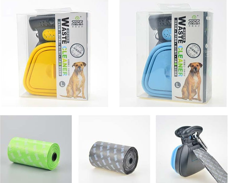 Foldable Dog Pooper Scooper with Eco-Friendly Waste Bags – Portable, Hygienic & Travel Ready
