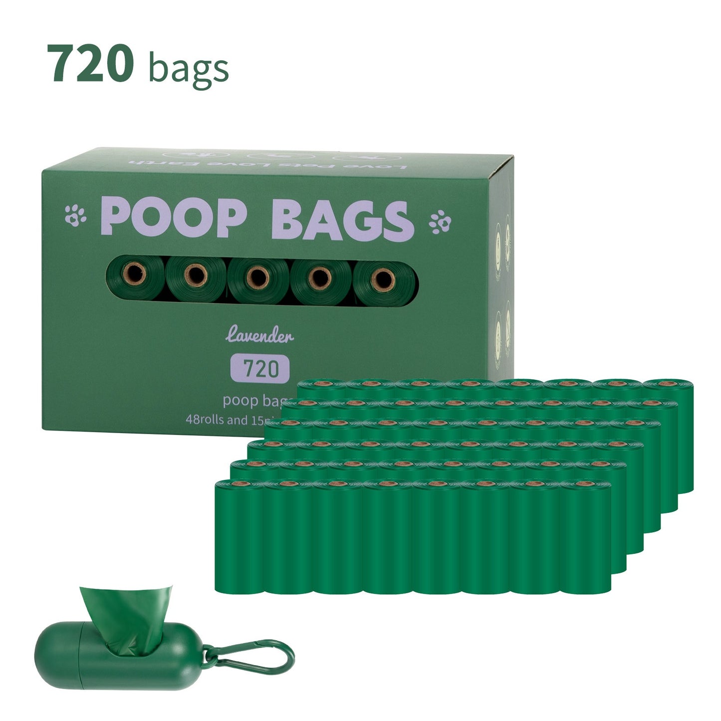 EPI Biodegradable Dog Waste Bags with Handles – Easy‑Tie, Leak‑Resistant