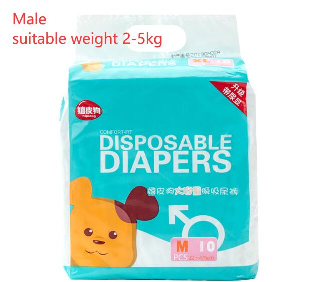 Disposable Dog Diapers – Pack of 10, Male & Female, Ultra-Thin, Leak‑Resistant