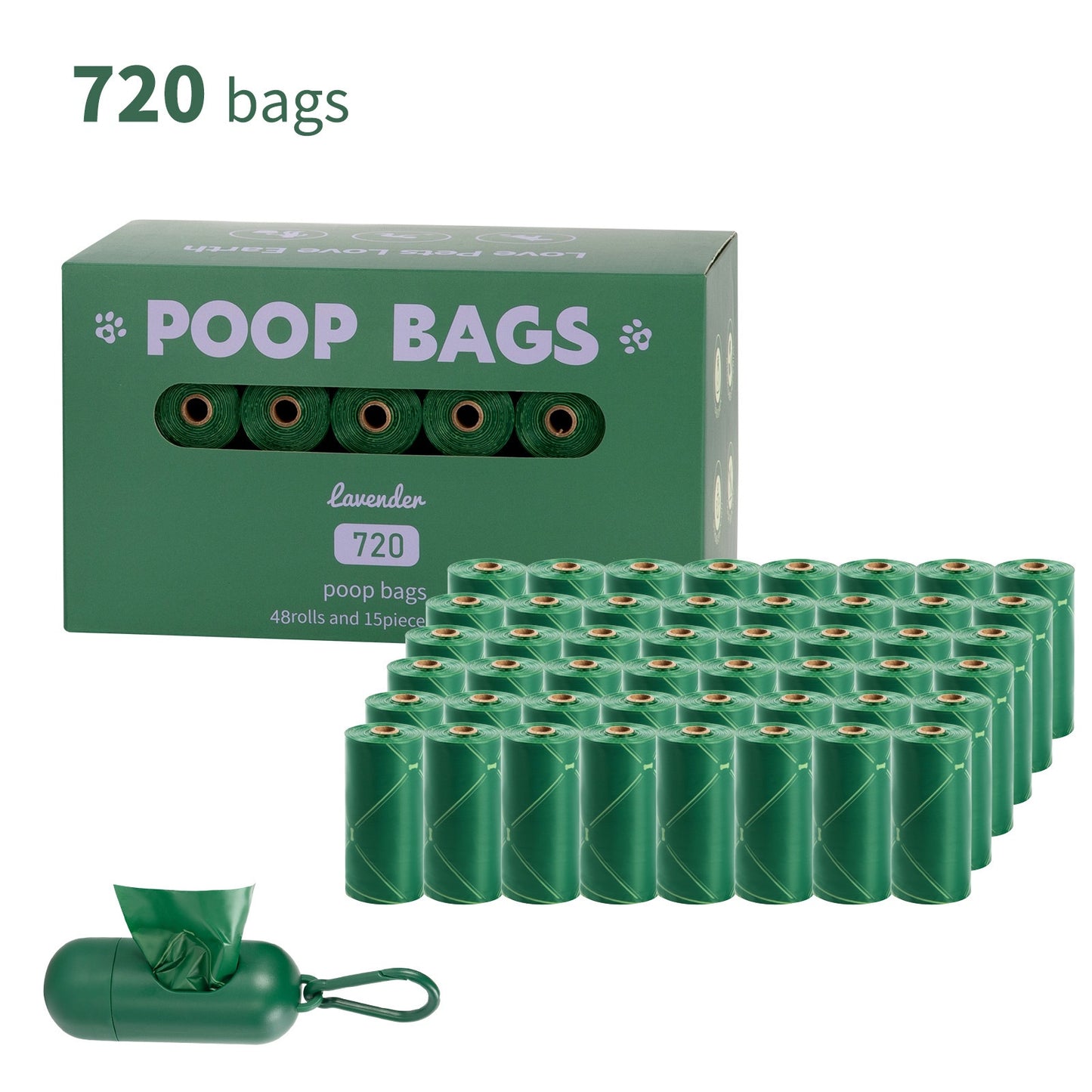 EPI Biodegradable Dog Waste Bags with Handles – Easy‑Tie, Leak‑Resistant