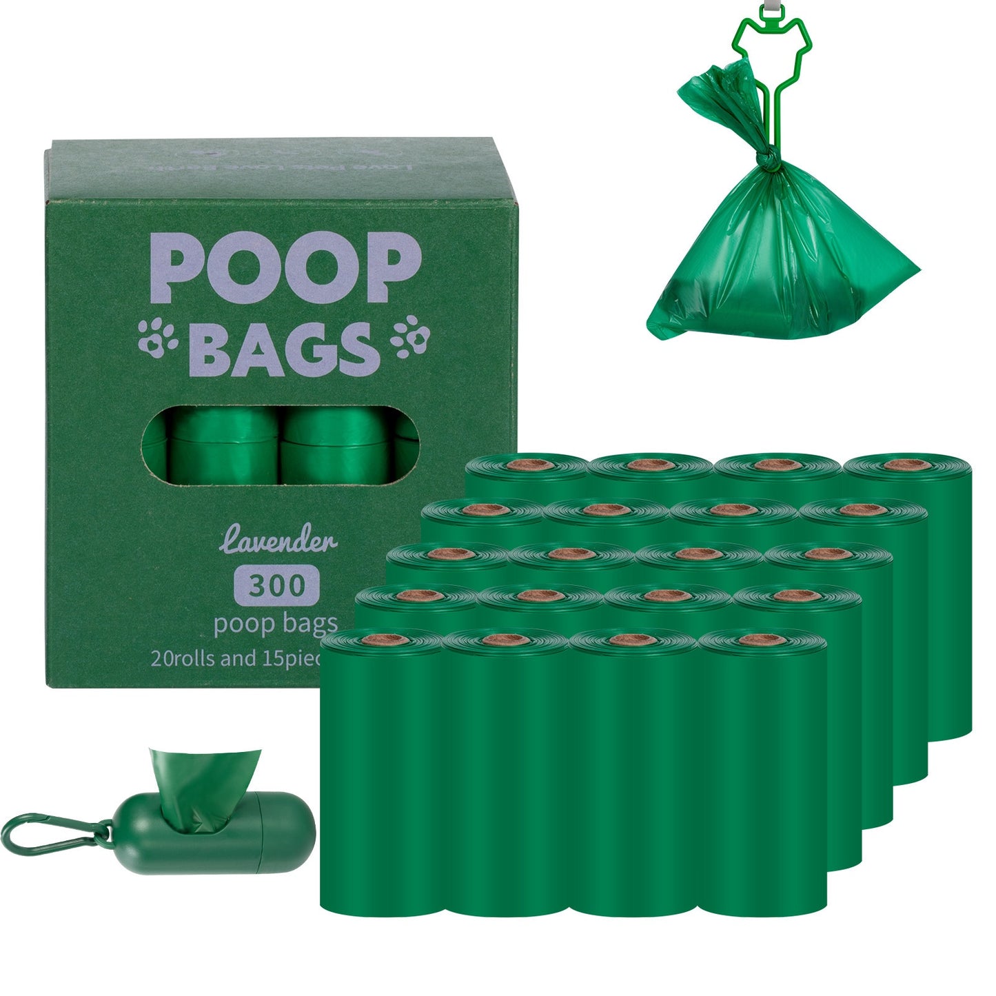 EPI Biodegradable Dog Waste Bags with Handles – Easy‑Tie, Leak‑Resistant