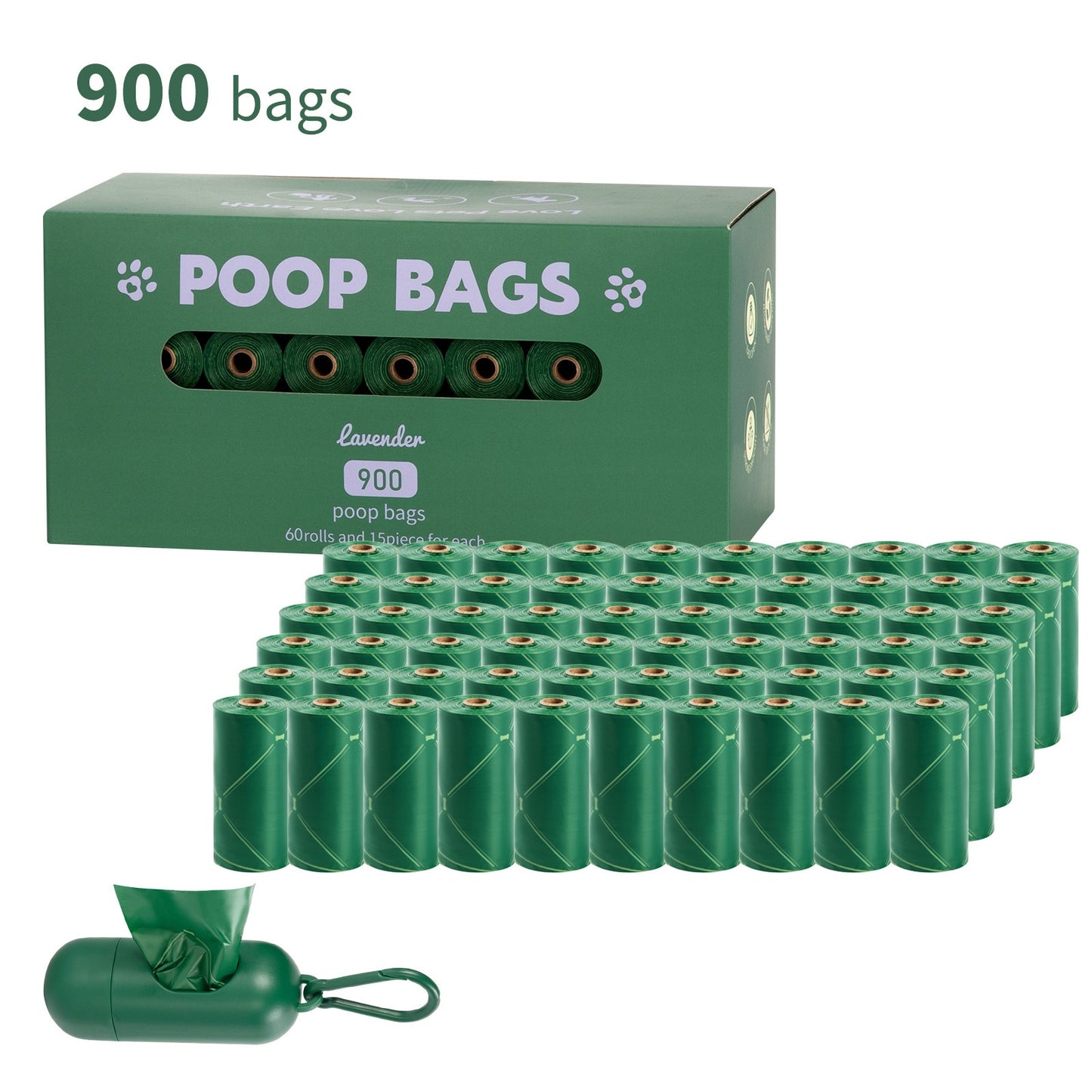 EPI Biodegradable Dog Waste Bags with Handles – Easy‑Tie, Leak‑Resistant