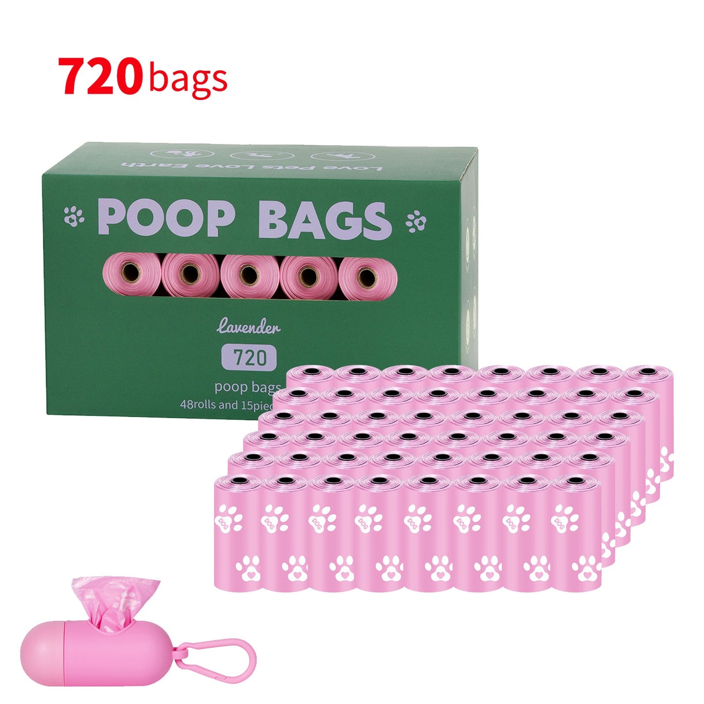 EPI Biodegradable Dog Waste Bags with Handles – Easy‑Tie, Leak‑Resistant