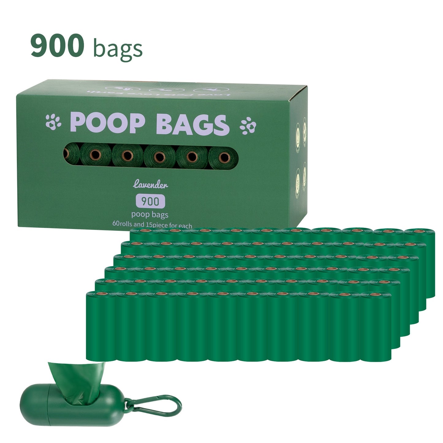 EPI Biodegradable Dog Waste Bags with Handles – Easy‑Tie, Leak‑Resistant