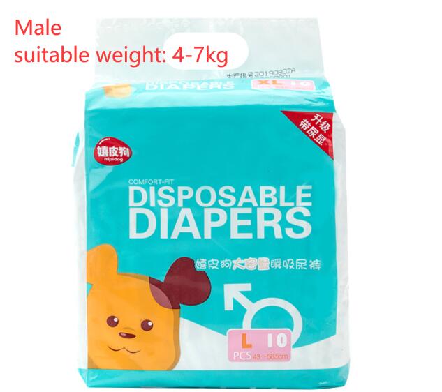 Disposable Dog Diapers – Pack of 10, Male & Female, Ultra-Thin, Leak‑Resistant