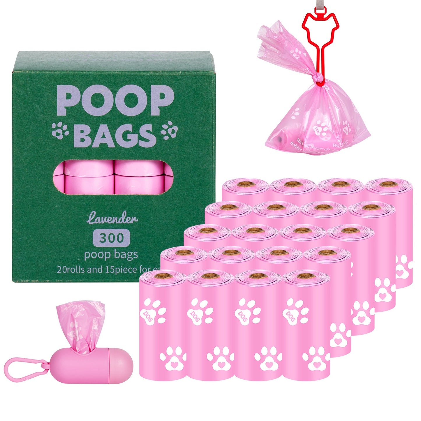 EPI Biodegradable Dog Waste Bags with Handles – Easy‑Tie, Leak‑Resistant