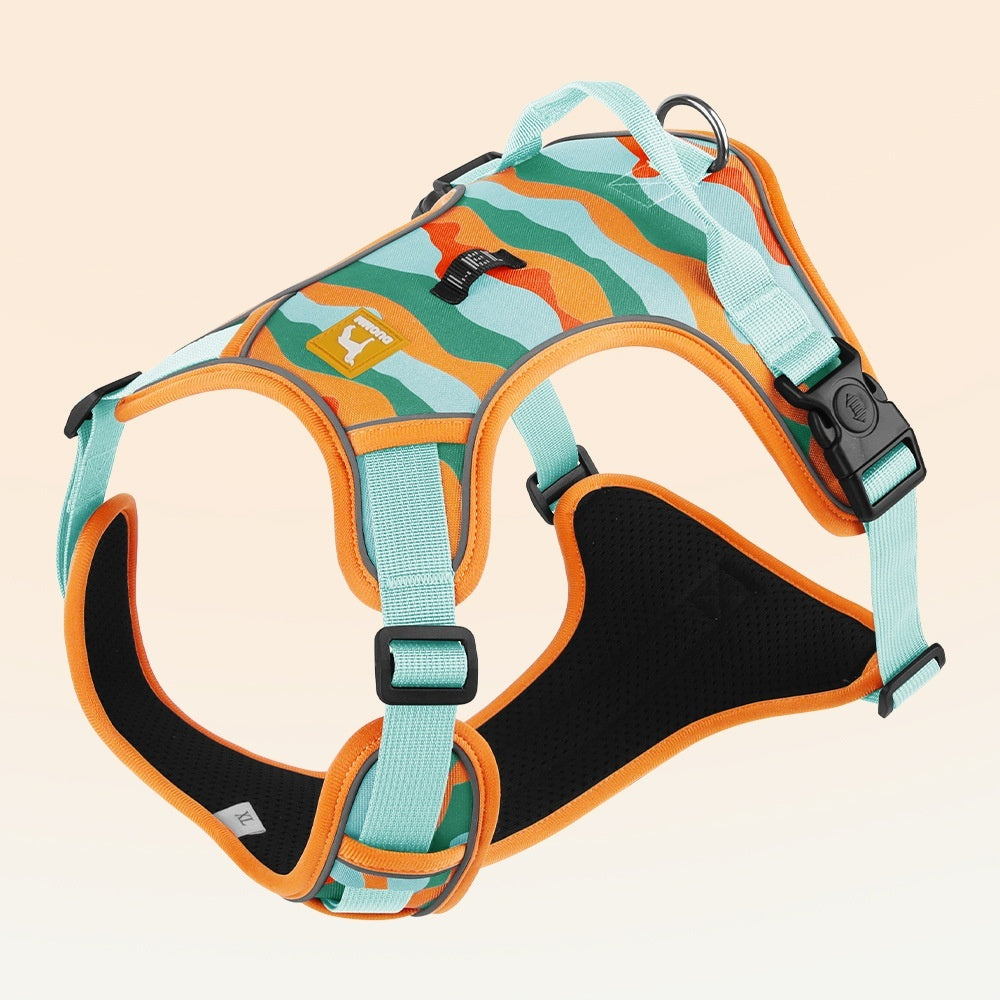 Reflective Dog Harness with Hand‑Hold Rope – Chest & Back, Commuter Style