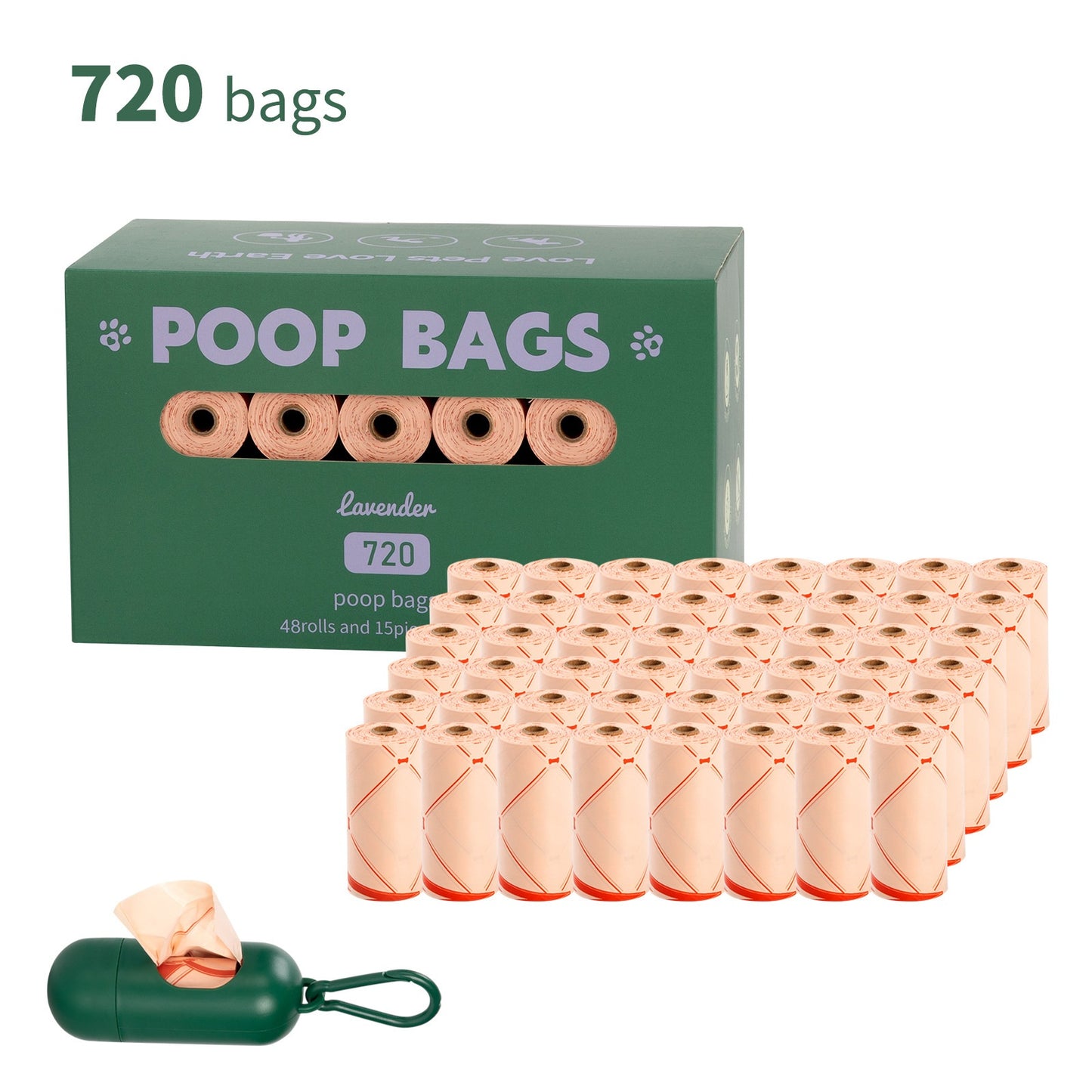 EPI Biodegradable Dog Waste Bags with Handles – Easy‑Tie, Leak‑Resistant